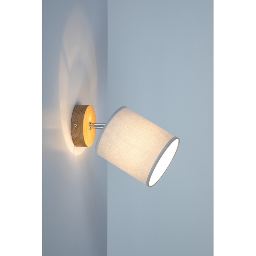 Zidna spot svjetiljka APRILLIA 1xE27/25W/230V sivi hrast