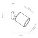 Zidna reflektorska svjetiljka APRILLIA 1xE27/25W/230V hrast crna – FSC certificirano
