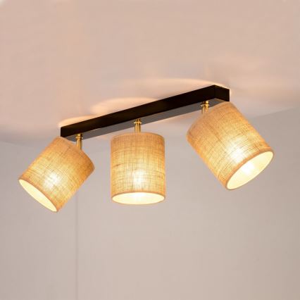 Stropna ugradna svjetiljka JUTE 3xE27/25W/230V