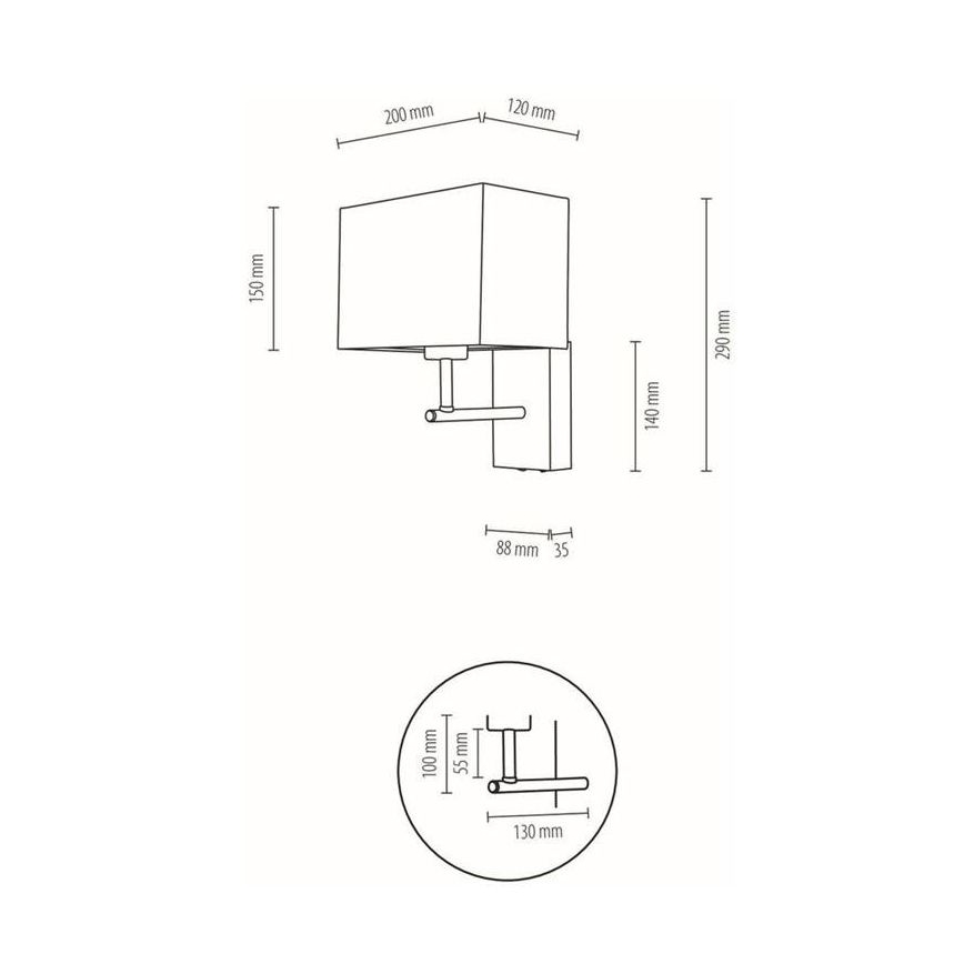 Zidna lampa BOHO 1xE27/25W/230V hrast – FSC certificirano