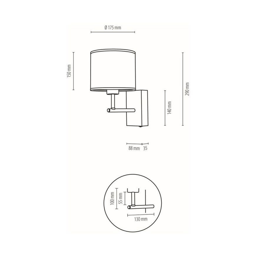 Zidna lampa BOHO 1xE27/25W/230V hrast