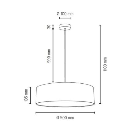 Luster na sajli JOSEFINA 3xE27/25W/230V – FSC certificirano