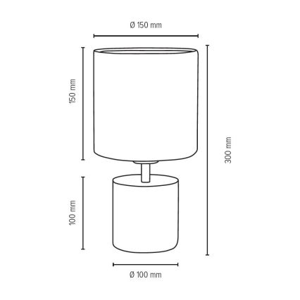 Stolna lampa STRONG ROUND 1xE27/25W/230V beton – FSC certificirano