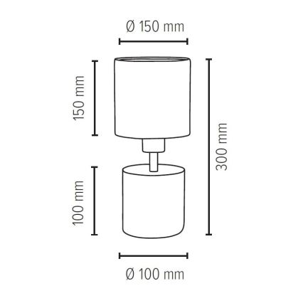 Stolna lampa STRONG ROUND 1xE27/25W/230V – FSC certificirano