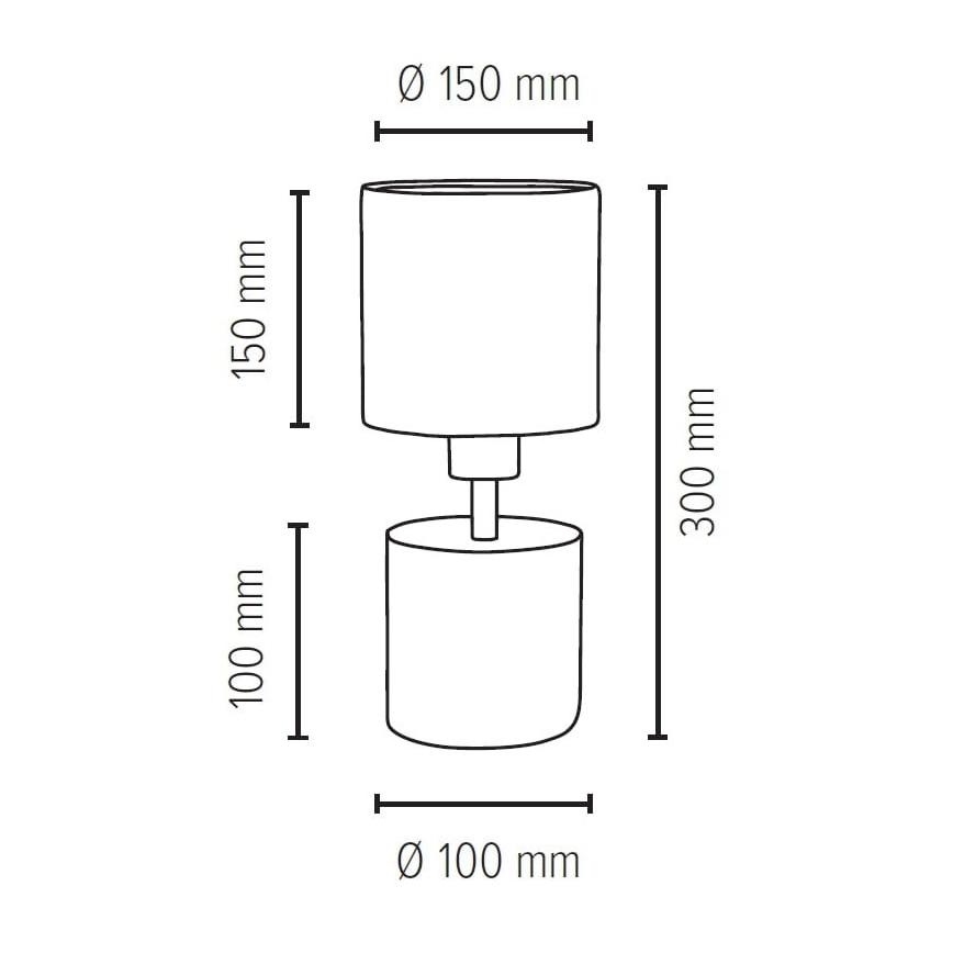 Stolna lampa STRONG ROUND 1xE27/25W/230V – FSC certificirano
