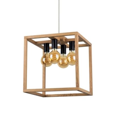 Luster na sajli KAGO 4xE27/60W/230V hrast