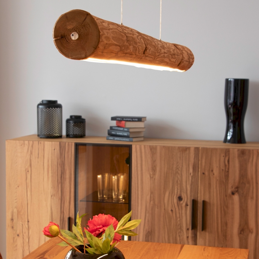LED prigušivač luster na užetu LUCAS LED/33W/230V borovina