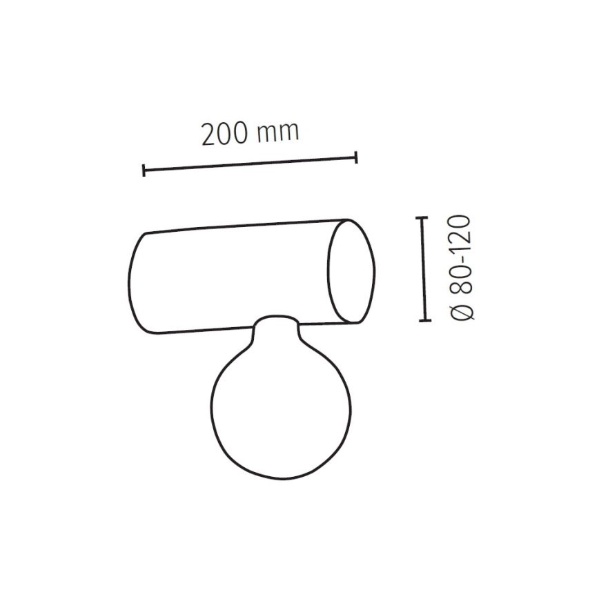 Zidna svjetiljka TRABO 1xE27/25W/230V