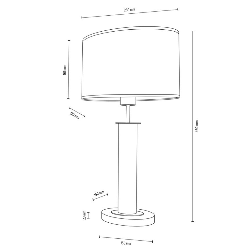 Stolna lampa MERCEDES 1xE27/40W/230V 46 cm krem/hrast – FSC certificirano