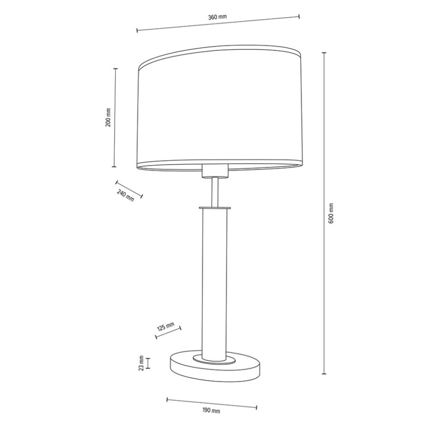 Stolna lampa MERCEDES 1xE27/40W/230V 60 cm krem/hrast – FSC certificirano