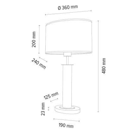 Stolna lampa MERCEDES 1xE27/40W/230V 46 cm smeđa/hrast – FSC certificirano