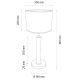 Stolna lampa BENITA 1xE27/60W/230V 61 cm krem/hrast – FSC certificirano
