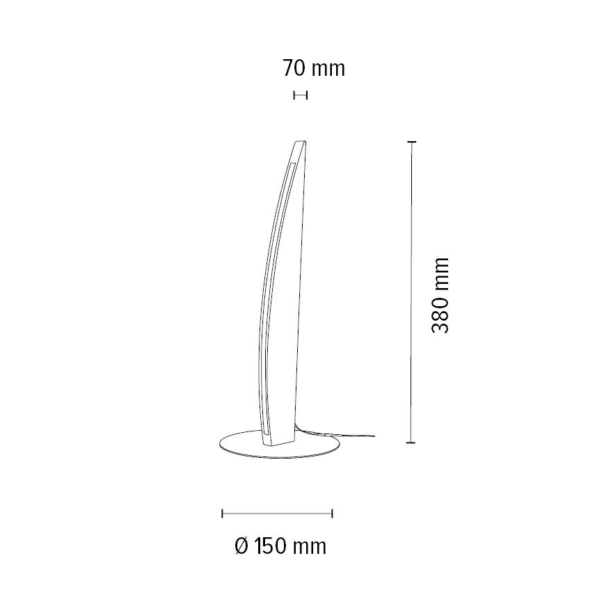 LED Prigušiva stolna lampa DUBAI LED/4W/230V hrast – FSC certificirano
