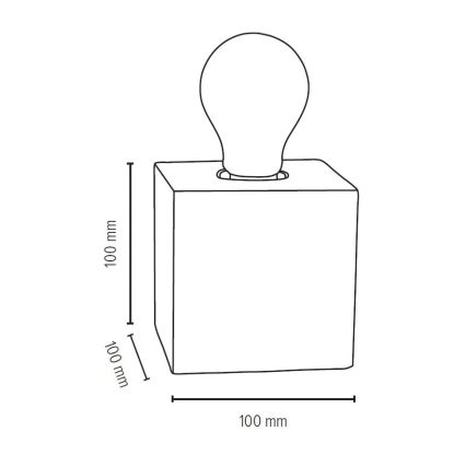 Stolna lampa TRONGO SQUARE 1xE27/25W/230V – FSC certificirano