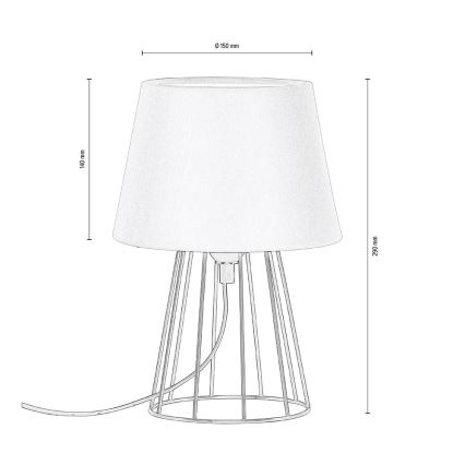 Spot-Light - Stolna lampa MANGOO 1xE27/40W/230V crna – FSC certificirano