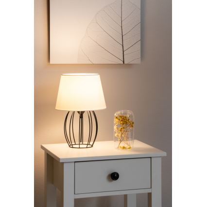 Spot-Light - Stolna lampa MANGOO 1xE27/40W/230V bijela/crna