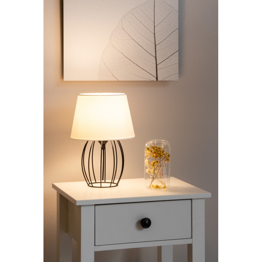 Spot-Light - Stolna lampa MANGOO 1xE27/40W/230V bijela/crna