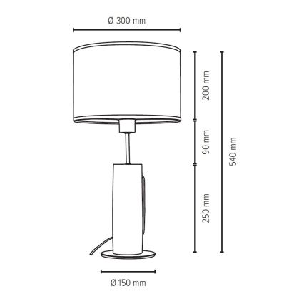 Stolna lampa PINO 1xE27/40W/230V – FSC certificirano