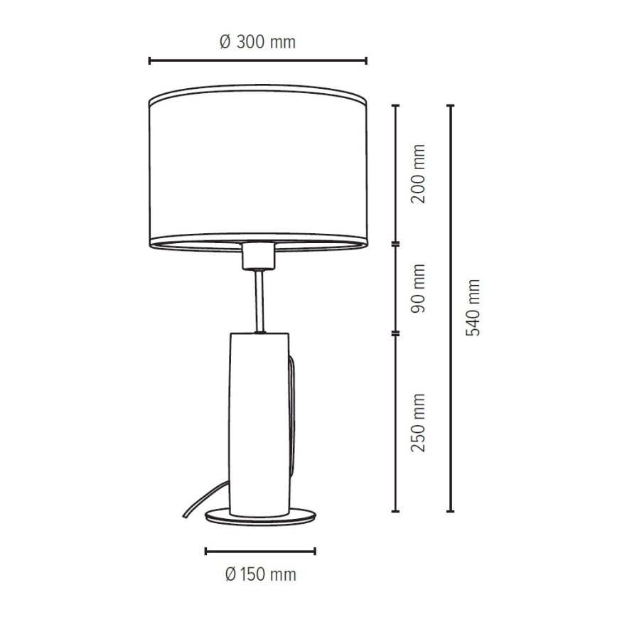 Stolna lampa PINO 1xE27/40W/230V – FSC certificirano
