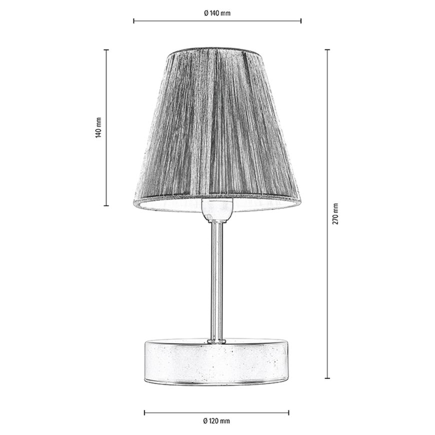 Stolna lampa MILA 1xE14/25W/230V breza