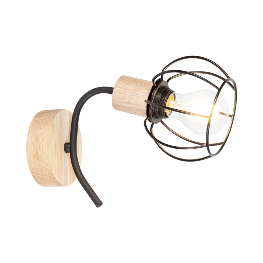 Zidna svjetiljka VIVIANE 1xE27/60W/230V hrast