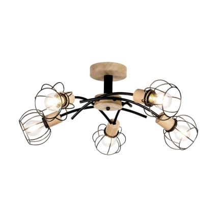 Nadgradni luster VIVIANE 5xE27/60W/230V hrast
