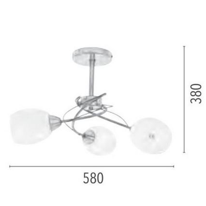 Luster na štapu PISA 3xE27/60W/230V