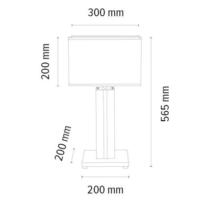 LED Prigušiva stolna lampa FLAME 1xE27/40W+ LED/4,6W/230V 56,5 cm hrast – FSC certificirano