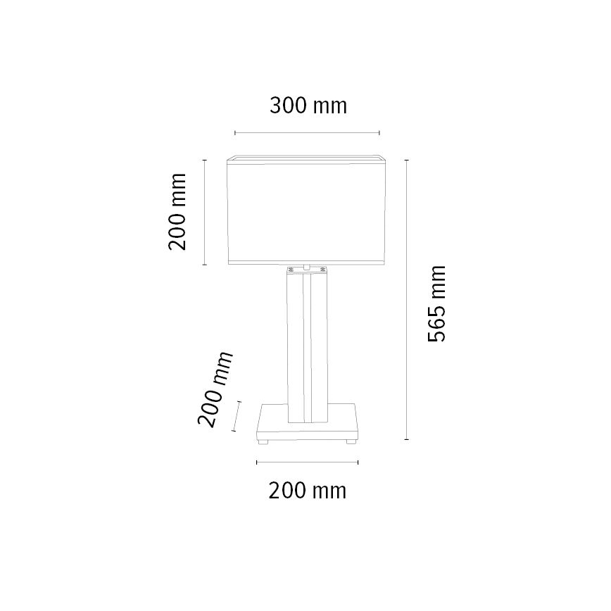 LED Prigušiva stolna lampa FLAME 1xE27/40W+ LED/4,6W/230V 56,5 cm hrast – FSC certificirano