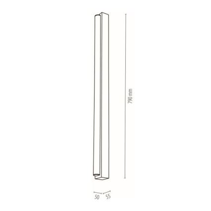 LED kupaonska rasvjeta za ogledalo AQUAVIVA LED/12W/230 79 cm IP44 hrast