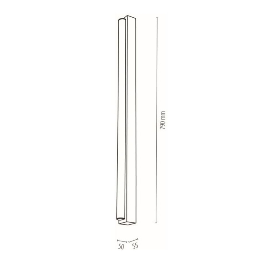 LED kupaonska rasvjeta za ogledalo AQUAVIVA LED/12W/230 79 cm IP44 hrast