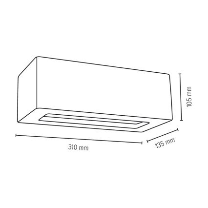 Zidna svjetiljka BLOCK 1xE27/40W/230V – FSC certificirano