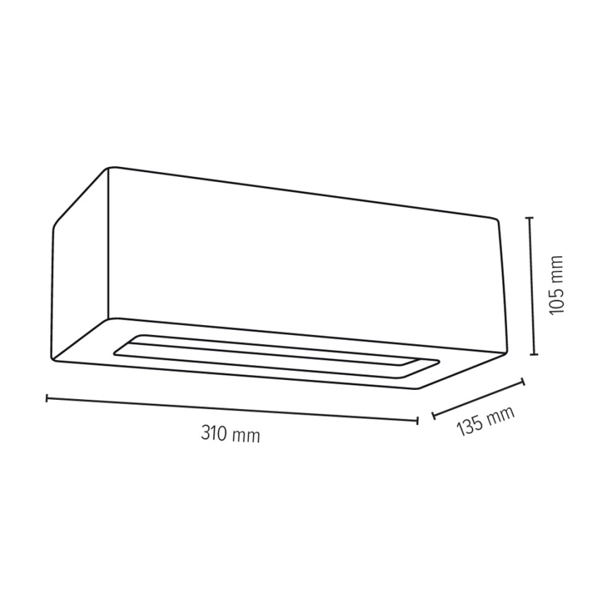 Zidna svjetiljka BLOCK 1xE27/40W/230V – FSC certificirano