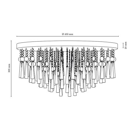 Stropna svjetiljka LUXORIA 8xG9/28W/230V – FSC certificirano