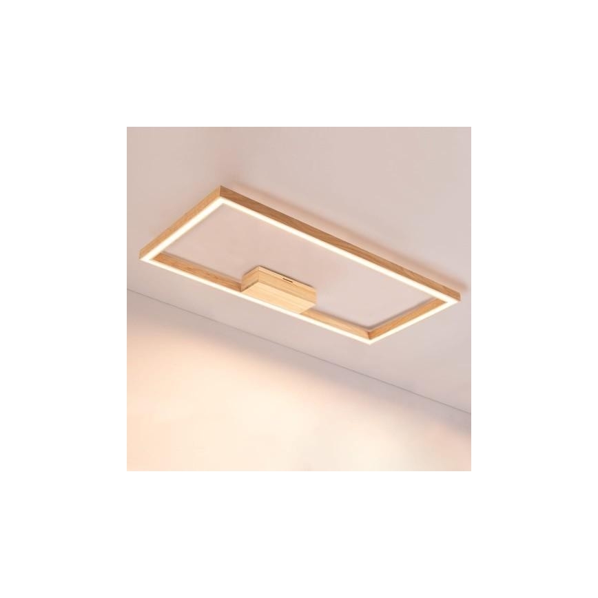 LED Prigušiva stropna svjetiljka RAMME LED/34W/230V + DU mat hrast – FSC certificirano