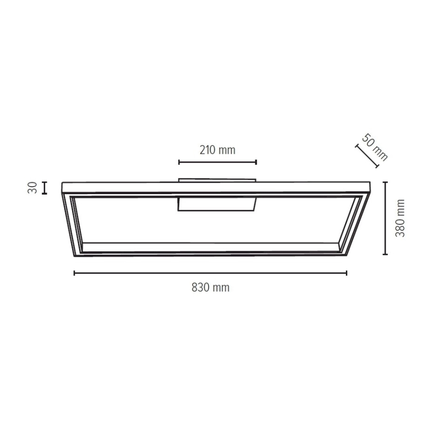 LED prigušivo stropno svjetlo RAMME LED/34W/230V matni hrast + daljinski upravljač