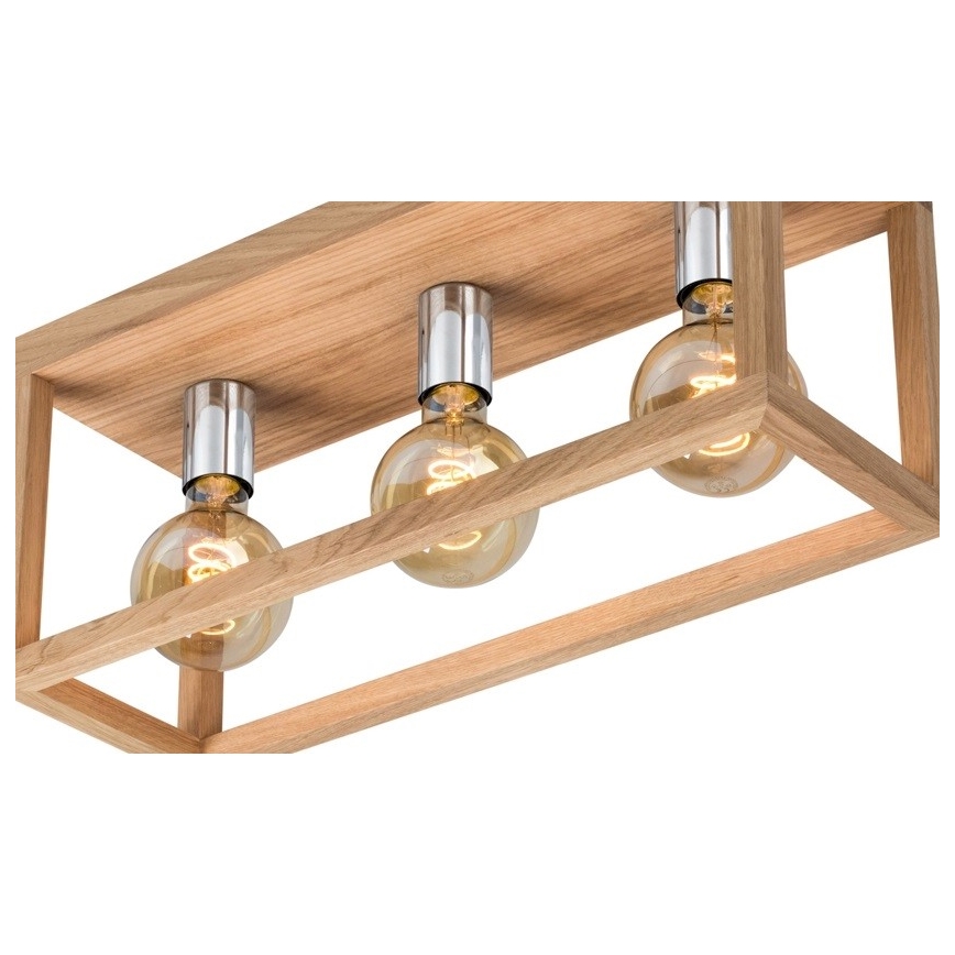 Stropna svjetiljka KAGO 3xE27/60W/230V mat hrast – FSC certificirano