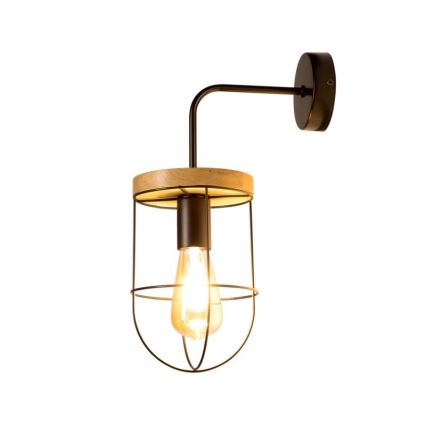 Zidna svjetiljka NETUNO 1xE27/25W/230V hrast – FSC certificirano