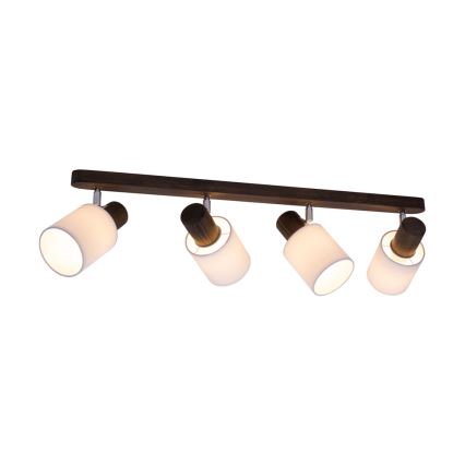 Stropna ugradna svjetiljka TRENDY 4xE27/15W/230V borovina