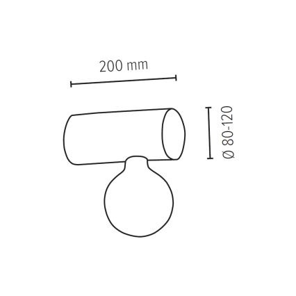 Zidna svjetiljka TRABO 1xE27/25W/230V orah – FSC certificirano