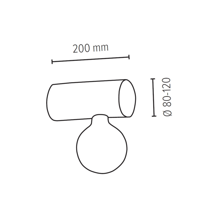 Zidna svjetiljka TRABO 1xE27/25W/230V orah – FSC certificirano