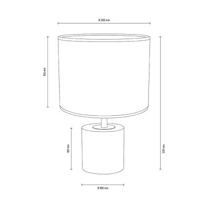 Stolna lampa KRETA 1xE27/25W/230V bor/bijela – FSC certificirano