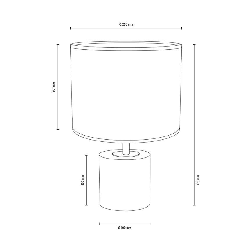 Stolna lampa KRETA 1xE27/25W/230V bor/bež – FSC certificirano