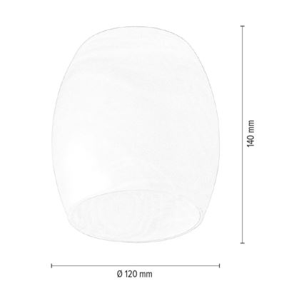 Zamjensko sjenilo za luster i zidnu lampu PISA E27 pr. 12 cm bijela
