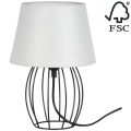 Spot-Light - Stolna lampa MANGOO 1xE27/40W/230V siva/crna – FSC certificirano