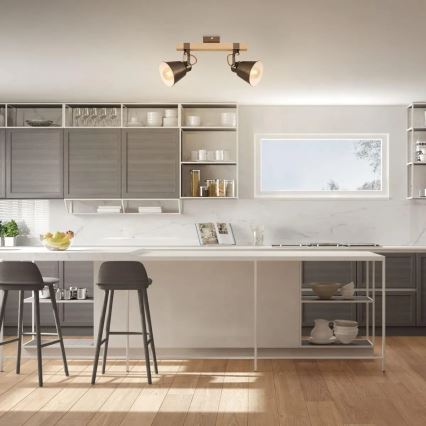 Spot svjetiljka RETRO 2xE27/40W/230V smeđa