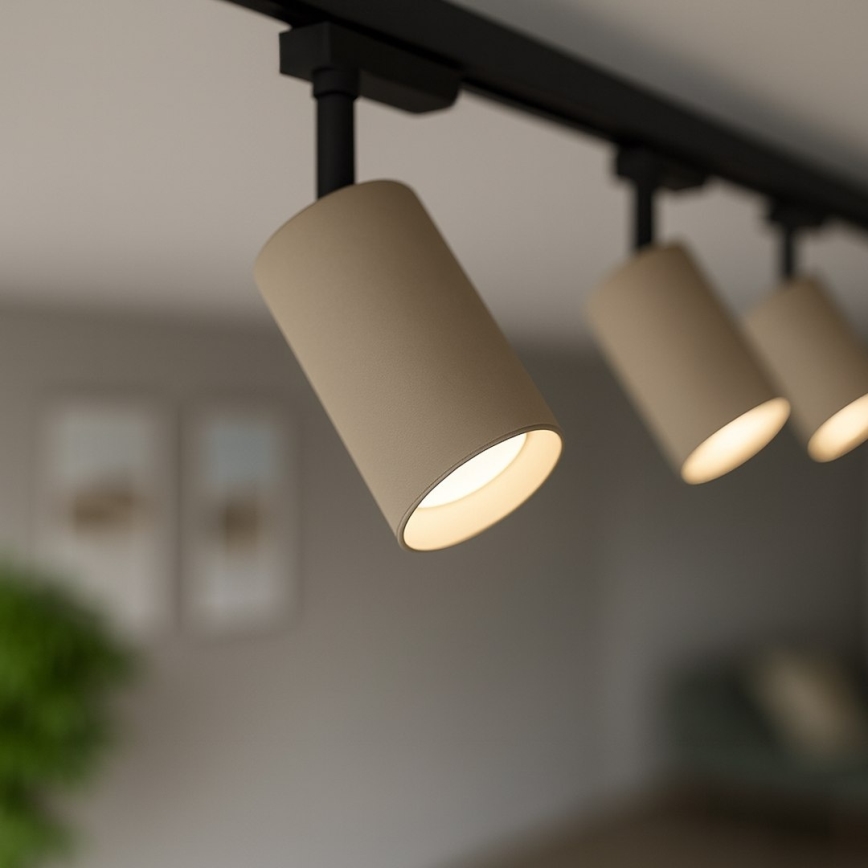 Spot svjetiljka za jednofazni šinski sustav PIPE 1xGU10/10W/230V bež