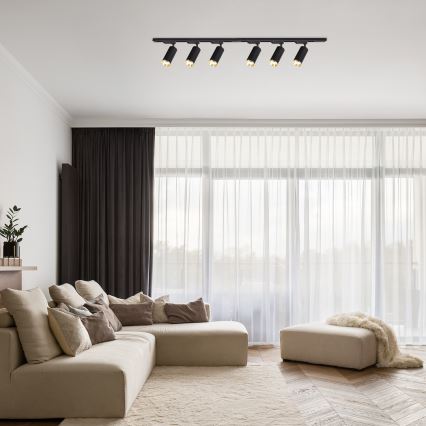 Spot svjetiljka za šinski sustav MICA 6xGU10/10W/230V crna/zlatna