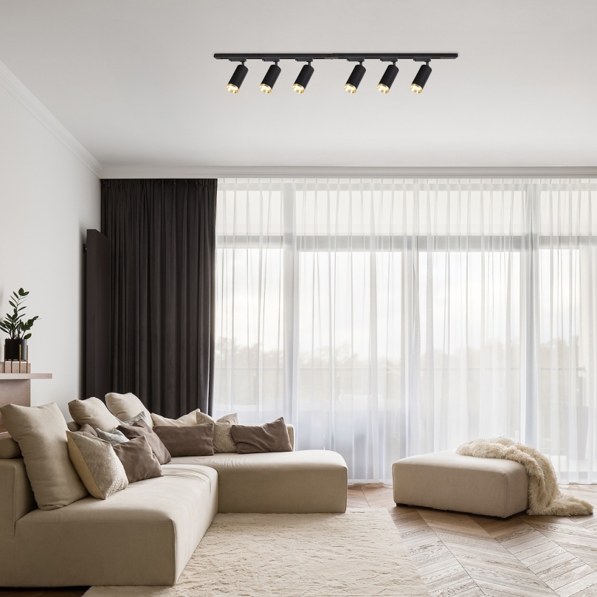 Spot svjetiljka za šinski sustav MICA 6xGU10/10W/230V crna/zlatna