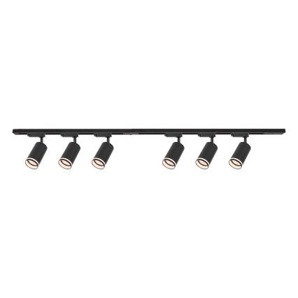 Spot svjetiljka za šinski sustav PIPE 6xGU10/10W/230V crna
